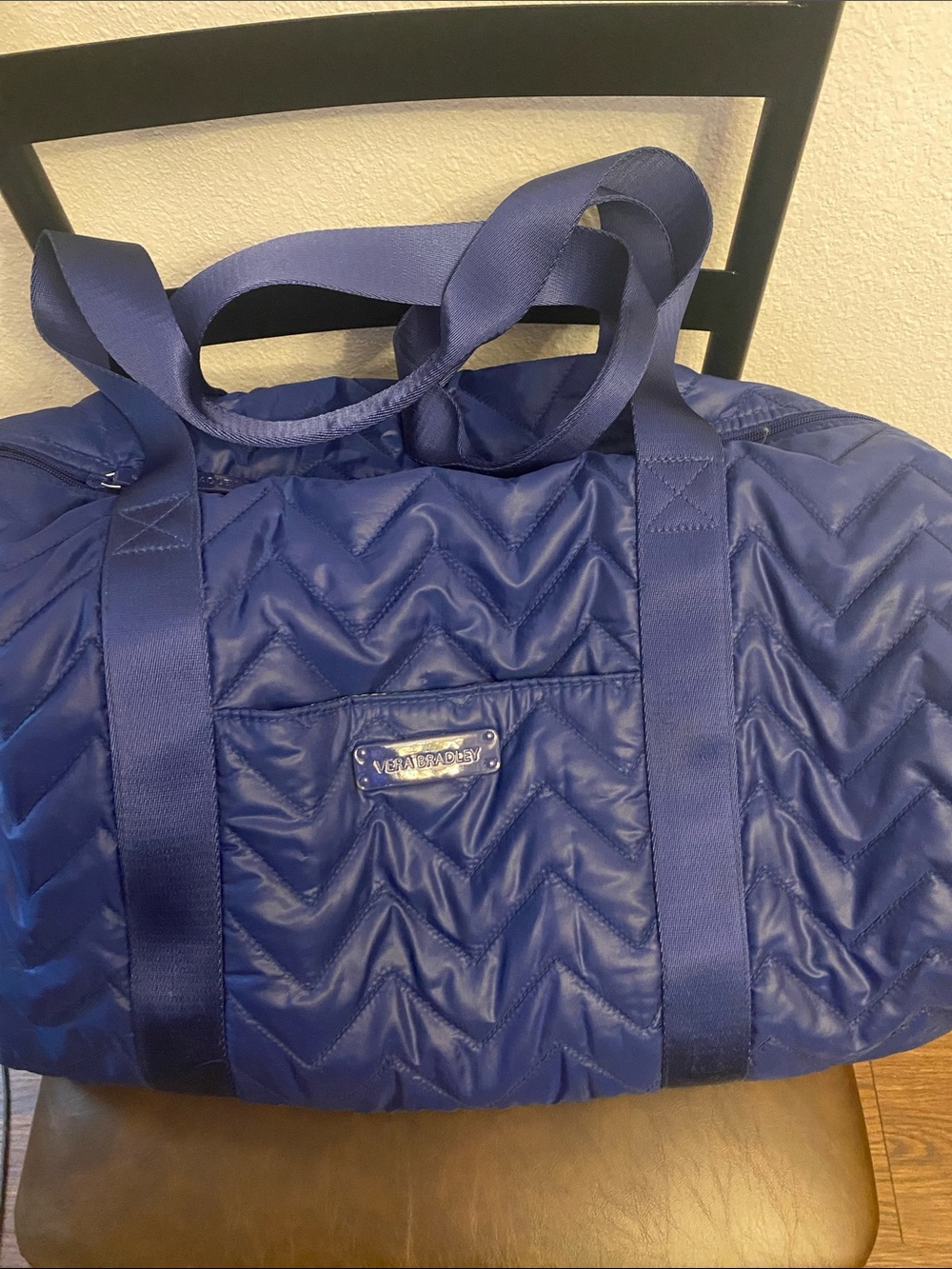 Vera Bradley Quilted Travel Duffel in Deep Blue